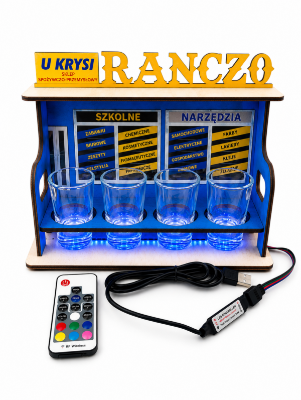 Miniaturka Kultowej Ławeczki Prezent dla Fana Ranczo z Kieliszkami