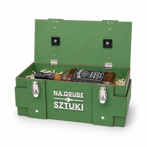 Skrzynka Na Grube Sztuki Prezent dla Rybaka na Whisky i Alkohol