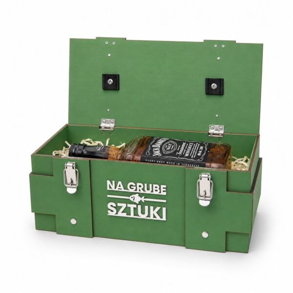 Skrzynka Na Grube Sztuki Prezent dla Rybaka na Whisky i Alkohol