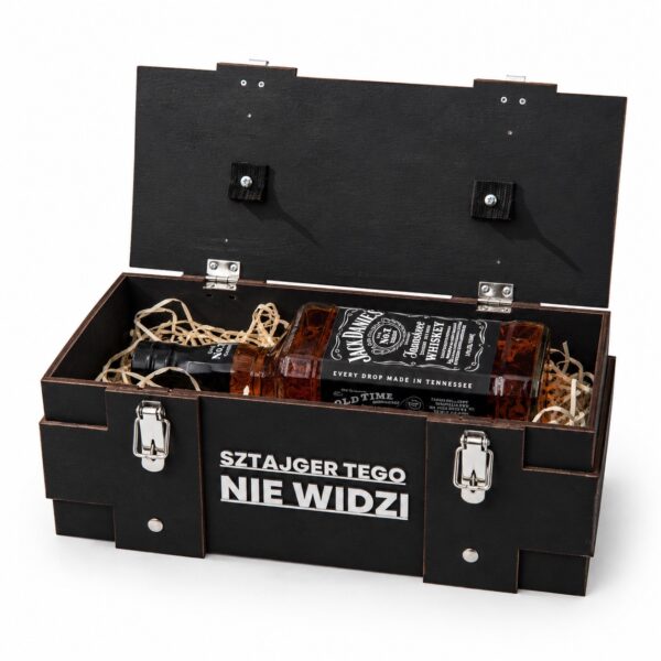 Skrzynka na alkohol SZTAJGER Tego Nie Widzi Prezent 18-99 Urodziny dla Taty Personalizowana
